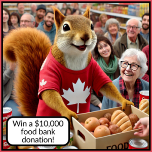 Win a shopping spree and food bank donation!